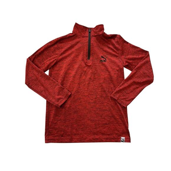 Puma Boys Quarter Zip Long Sleeve Athletic Pullover Size Large 14-16 - Picture 1 of 8